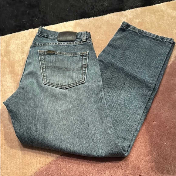 Lee Blue Straight Denim Jeans - Picture 2 of 5